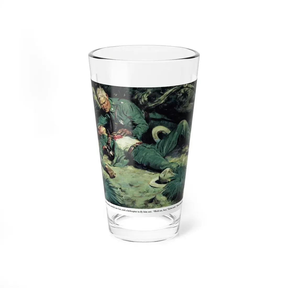 Midnight Patrol, Collier's, April 5, 1952 (Magazine Illustration) Pint Glass 16oz 16oz - Go Mug Yourself