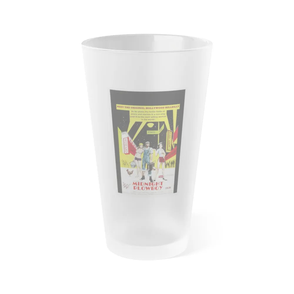 MIDNIGHT PLOWBOY 1971 Movie Poster - Frosted Pint Glass 16oz-16oz-Frosted-Go Mug Yourself