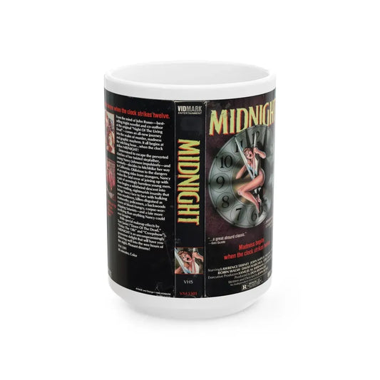 MIDNIGHT (VHS COVER) - White Coffee Mug 15oz - Go Mug Yourself