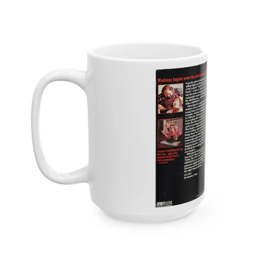 MIDNIGHT (VHS COVER) - White Coffee Mug - Go Mug Yourself