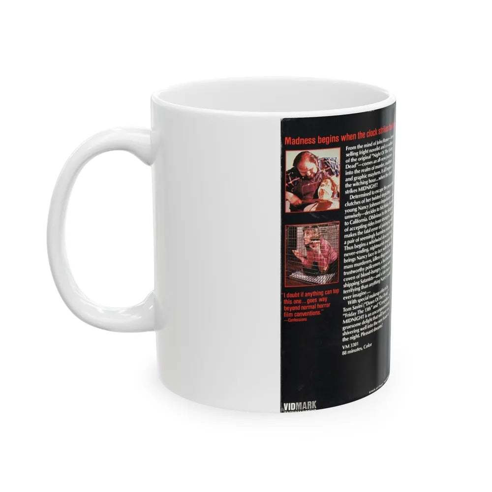 MIDNIGHT (VHS COVER) - White Coffee Mug-Go Mug Yourself