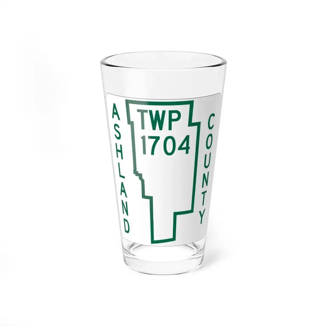 Mifflin Township Route 1704 Ashland County Ohio (Ohio) (Road Sign) Pint Glass 16oz 16oz - Go Mug Yourself