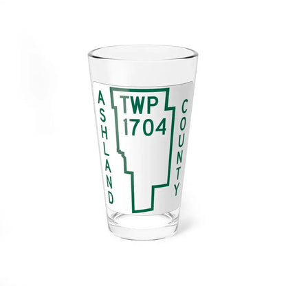 Mifflin Township Route 1704 Ashland County Ohio (Ohio) (Road Sign) Pint Glass 16oz 16oz - Go Mug Yourself