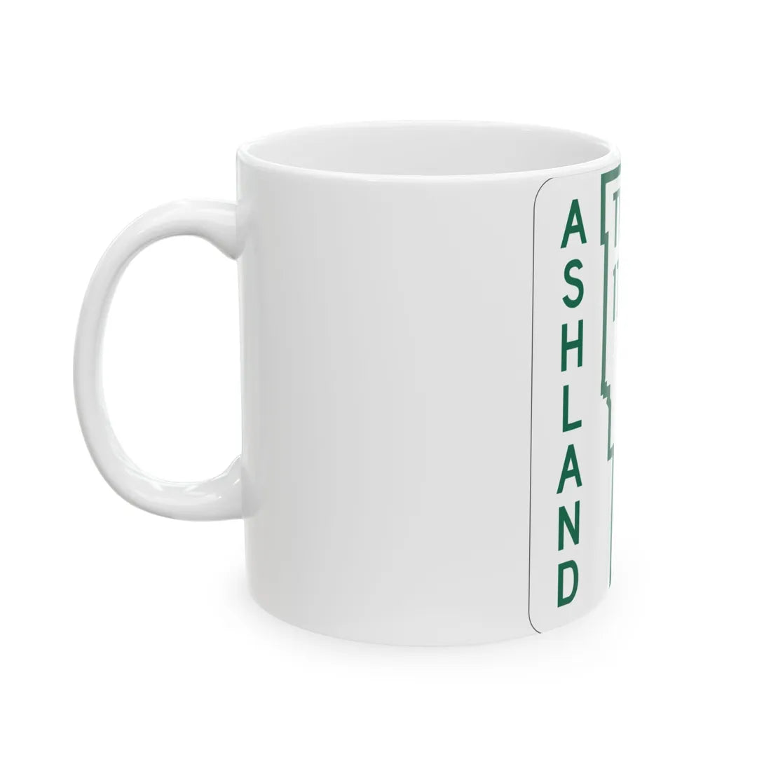 Mifflin Township Route 1704 Ashland County Ohio (Ohio) (Road Sign) White Coffee Mug - Go Mug Yourself