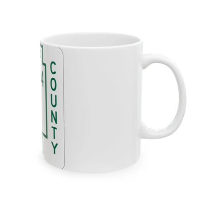 Mifflin Township Route 1704 Ashland County Ohio (Ohio) (Road Sign) White Coffee Mug - Go Mug Yourself