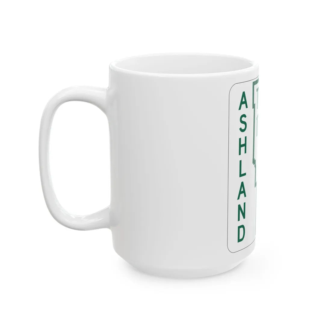 Mifflin Township Route 1704 Ashland County Ohio (Ohio) (Road Sign) White Coffee Mug - Go Mug Yourself
