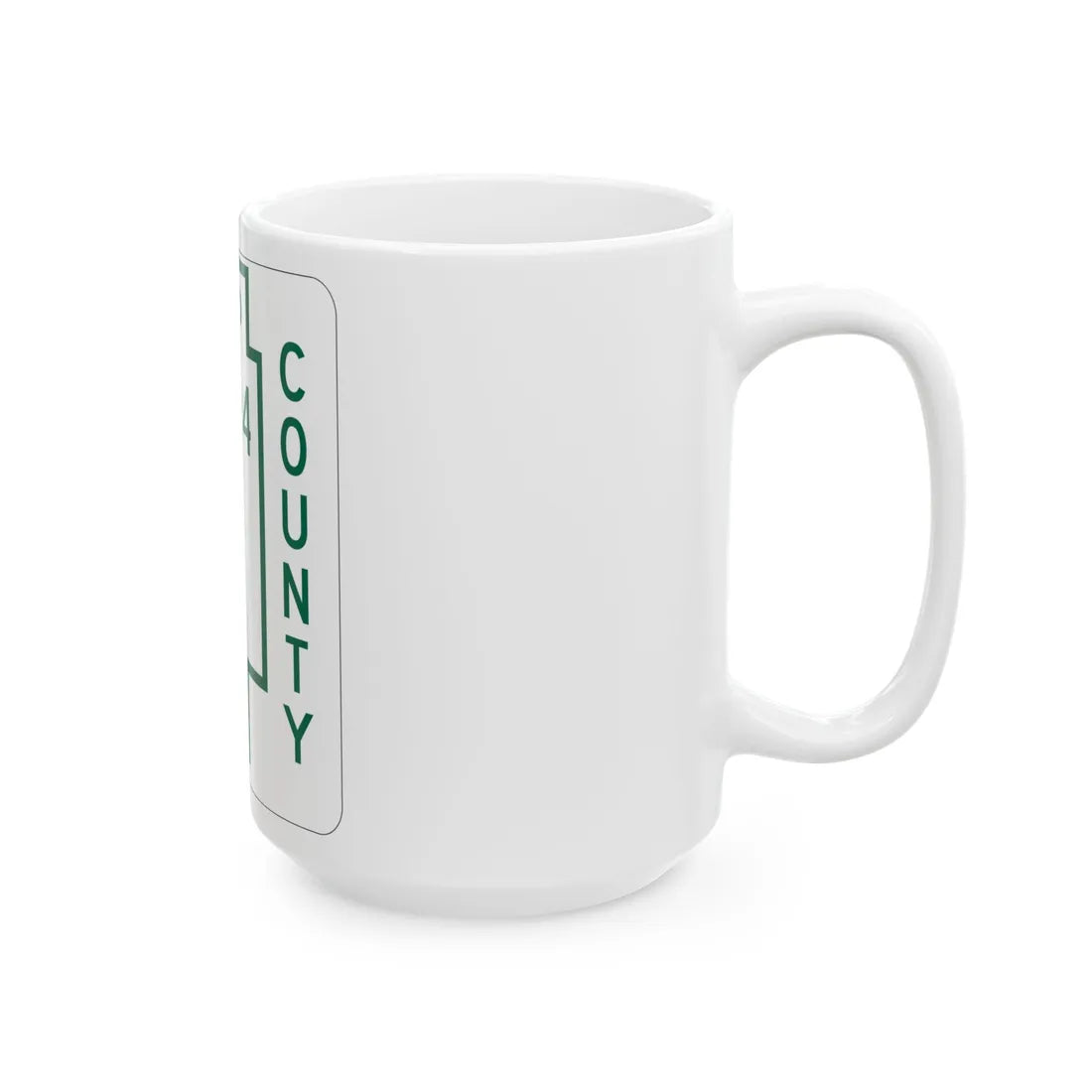 Mifflin Township Route 1704 Ashland County Ohio (Ohio) (Road Sign) White Coffee Mug - Go Mug Yourself