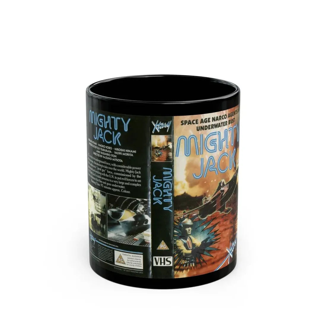 MIGHTY JACK (VHS COVER) - Black Coffee Mug 11oz - Go Mug Yourself