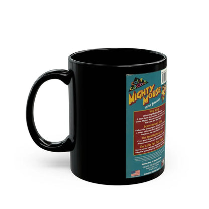 MIGHTY MOUSE AND FRIENDS (VHS COVER) - Black Coffee Mug-Go Mug Yourself