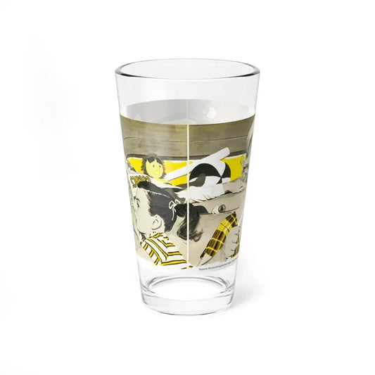 Mike Ludlow illustration, Woman's Day, January 1958 (Magazine Illustration) Pint Glass 16oz 16oz - Go Mug Yourself