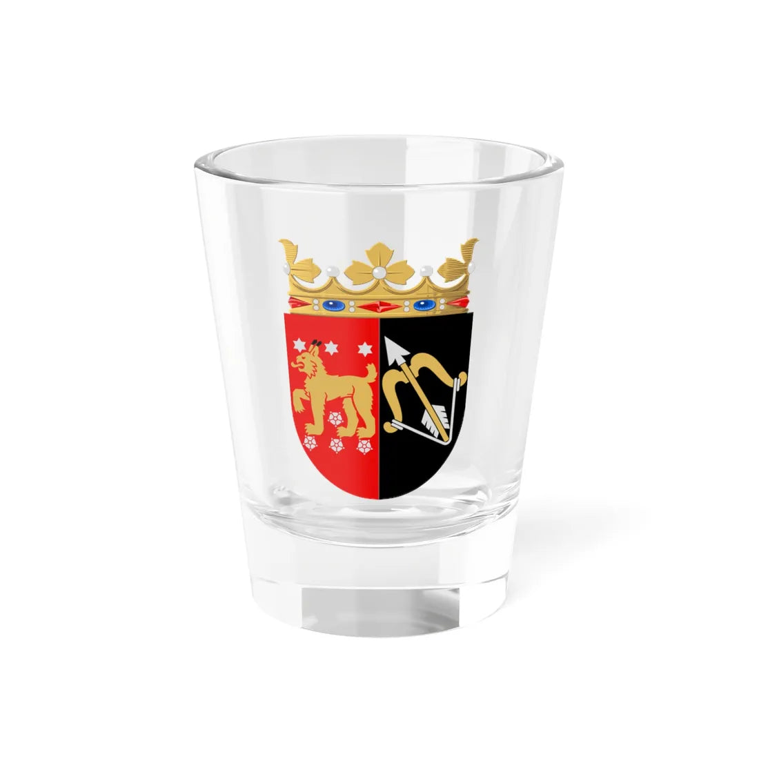 Mikkelin lääni.vaakuna (Finland) (Coat of Arms) Shot Glass 1.5oz 1.5oz - Go Mug Yourself