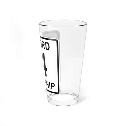 Milford Township Route 14 Knox County Ohio (Ohio) (Road Sign) Pint Glass 16oz - Go Mug Yourself