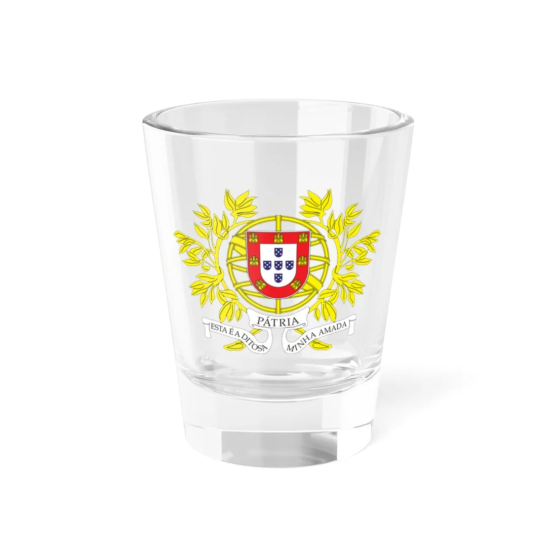 Military CoA of Portugal (Portugal) (Coat of Arms) Shot Glass 1.5oz 1.5oz - Go Mug Yourself