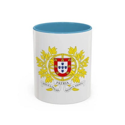 Military coat of arms of Portugal - Accent Coffee Mug 11oz Light Blue - Go Mug Yourself