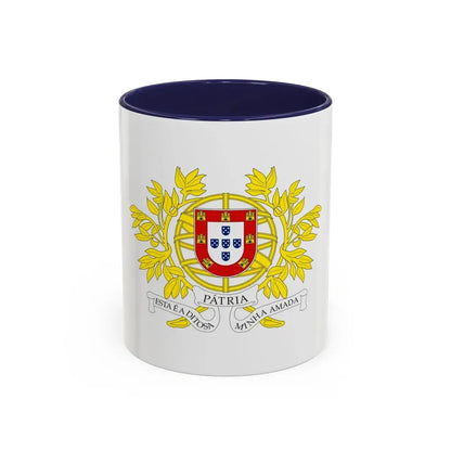 Military coat of arms of Portugal - Accent Coffee Mug 11oz Navy - Go Mug Yourself