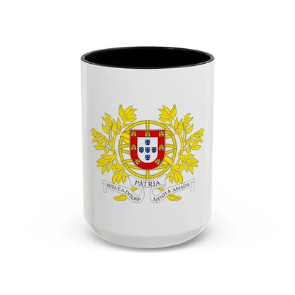 Military coat of arms of Portugal - Accent Coffee Mug 15oz Black - Go Mug Yourself