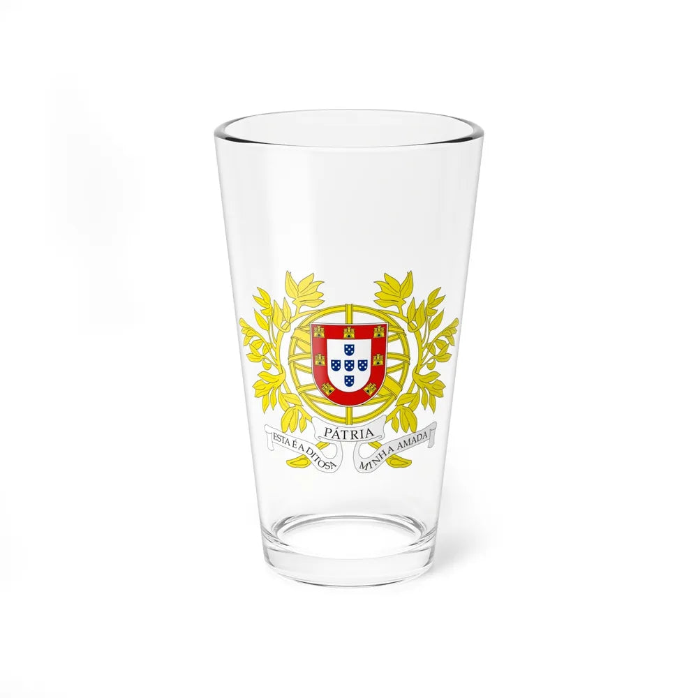 Military coat of arms of Portugal - Pint Glass 16oz-16oz-Go Mug Yourself