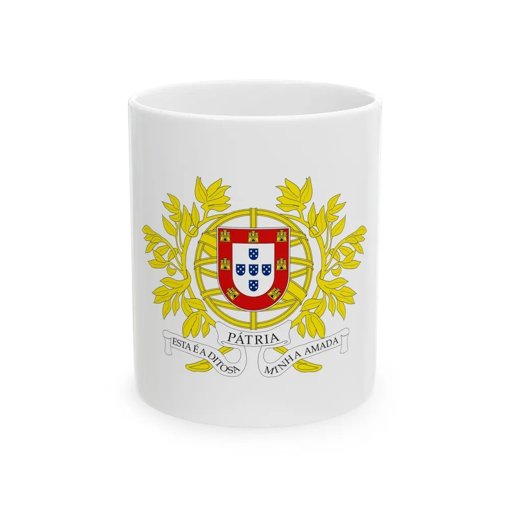 Military coat of arms of Portugal - White Coffee Mug-11oz-Go Mug Yourself