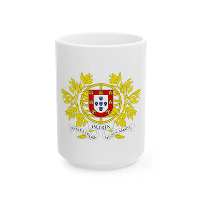 Military coat of arms of Portugal - White Coffee Mug-15oz-Go Mug Yourself