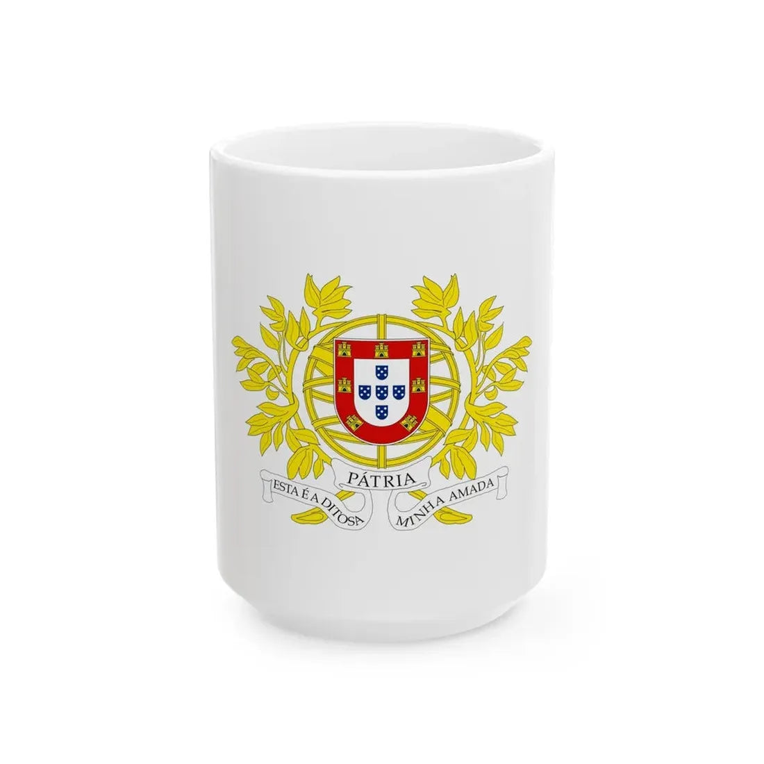 Military coat of arms of Portugal - White Coffee Mug 15oz - Go Mug Yourself