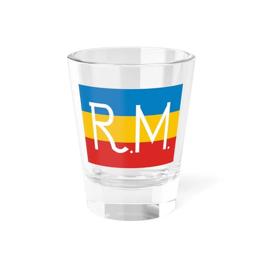 Military Colors of the Moldavian Democratic Republic (Moldova) Shot Glass 1.5oz 1.5oz - Go Mug Yourself