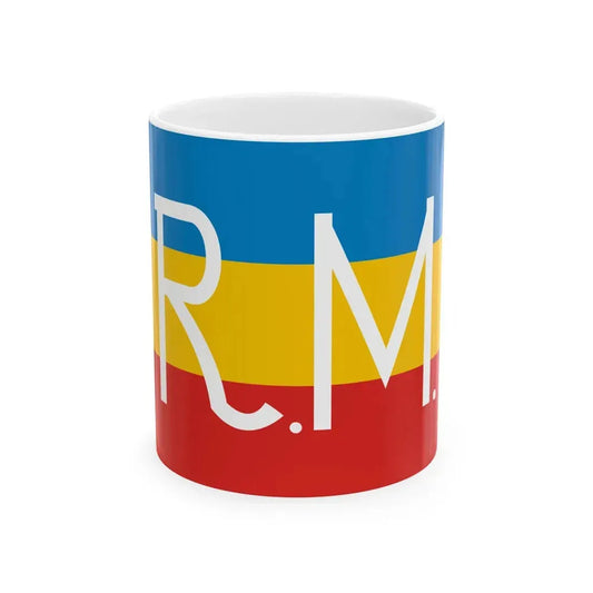 Military Colors of the Moldavian Democratic Republic (Moldova) White Coffee Mug 11oz - Go Mug Yourself