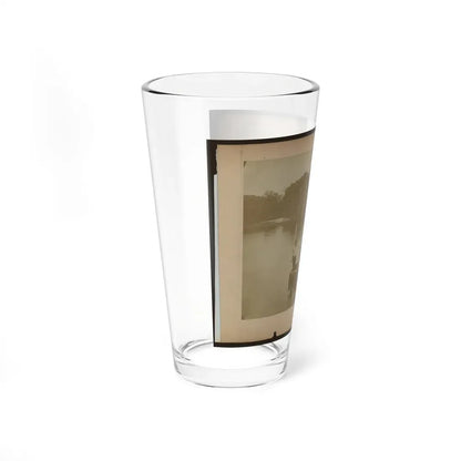 Military Construction In Northern Virginia  Five Men In Three Blanket Boats Strapped Together On The Potomac River (U.S. Civil War) Pint Glass 16oz - Go Mug Yourself