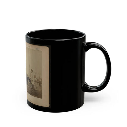 Military Construction In Northern Virginia Men Making Frames For Blanket Boats By The Potomac River (U.S. Civil War) Black Coffee Mug-Go Mug Yourself