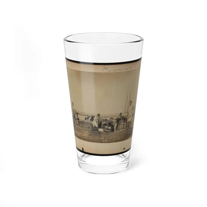 Military Construction In Northern Virginia  Men Making Frames For Blanket Boats By The Potomac River (U.S. Civil War) Pint Glass 16oz 16oz - Go Mug Yourself