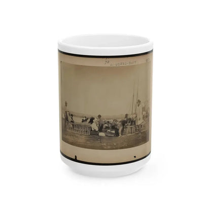Military Construction In Northern Virginia  Men Making Frames For Blanket Boats By The Potomac River (U.S. Civil War) White Coffee Mug 15oz - Go Mug Yourself