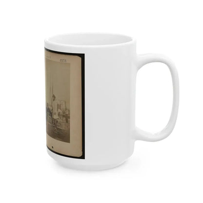 Military Construction In Northern Virginia  Men Making Frames For Blanket Boats By The Potomac River (U.S. Civil War) White Coffee Mug - Go Mug Yourself