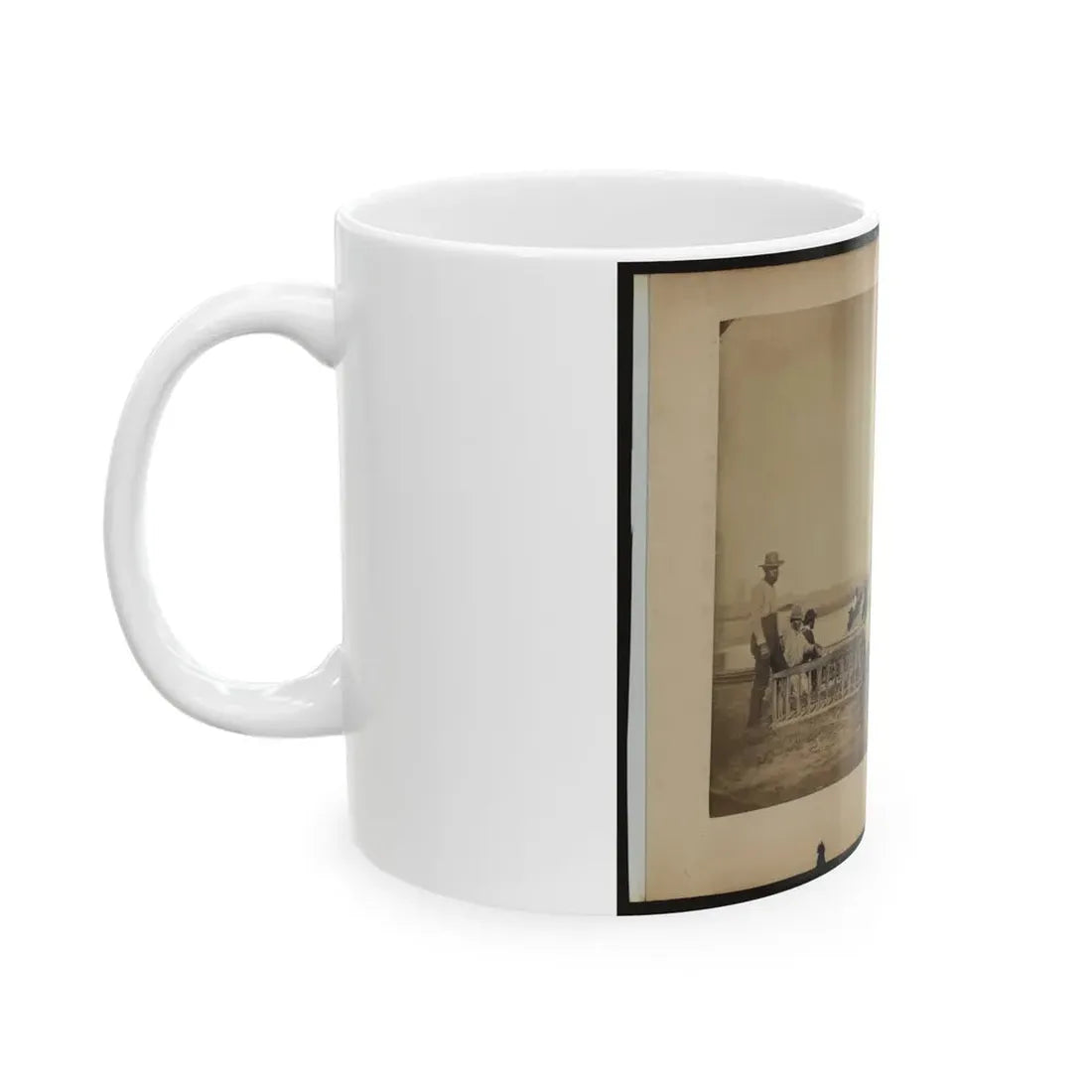 Military Construction In Northern Virginia  Men Making Frames For Blanket Boats By The Potomac River (U.S. Civil War) White Coffee Mug - Go Mug Yourself