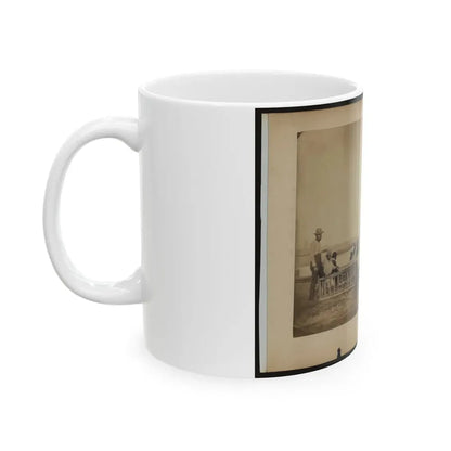 Military Construction In Northern Virginia  Men Making Frames For Blanket Boats By The Potomac River (U.S. Civil War) White Coffee Mug - Go Mug Yourself