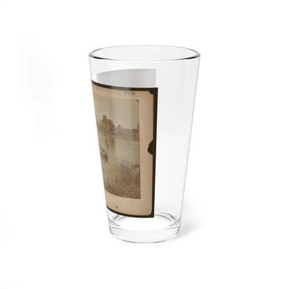 Military Construction In Northern Virginia Raft Of Blanket Boats Ferrying Men Across The Potomac River (U.S. Civil War) Pint Glass 16oz-Go Mug Yourself