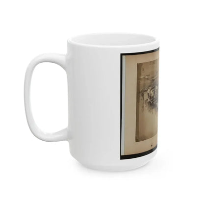 Military Construction In Northern Virginia  Raft Of Blanket Boats Ferrying Men And Timber Across The Potomac River (U.S. Civil War) White Coffee Mug - Go Mug Yourself