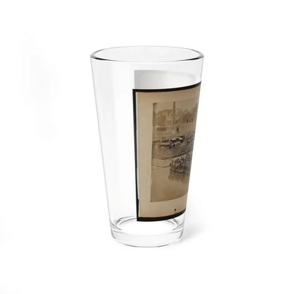 Military Construction In Northern Virginia  Raft Of Blanket Boats Ferrying Soldiers Across The Potomac River 001 (U.S. Civil War) Pint Glass 16oz - Go Mug Yourself