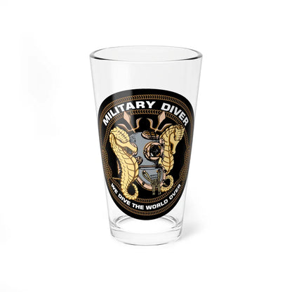 Military Diver (U.S. Navy) Pint Glass 16oz-16oz-Go Mug Yourself