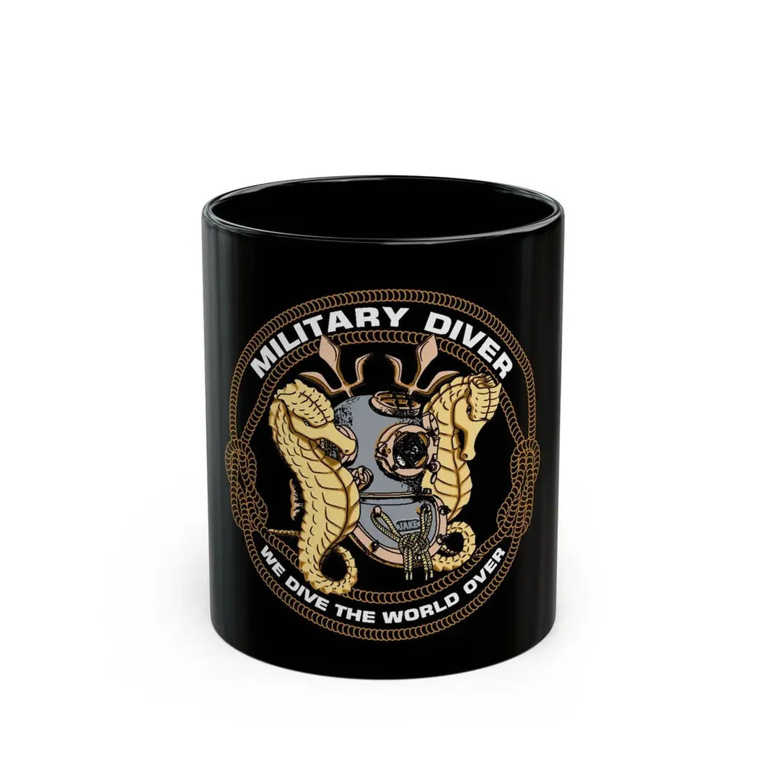 Military Diver (U.S. Navy) Black Coffee Mug 11oz - Go Mug Yourself