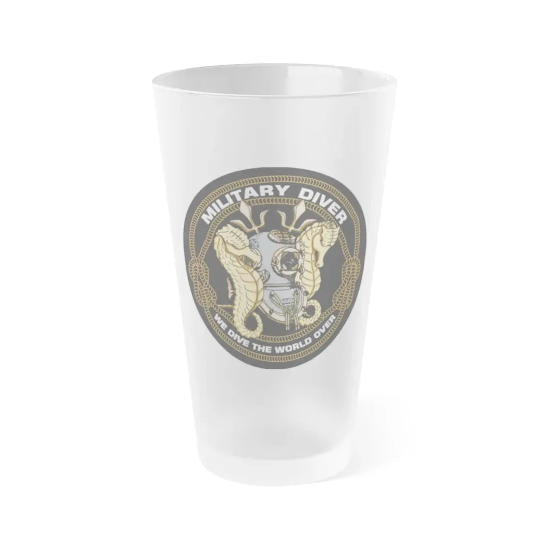 Military Diver (U.S. Navy) Frosted Pint Glass 16oz Default Title - Go Mug Yourself