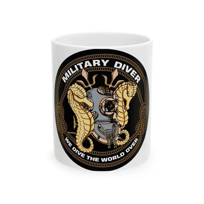 Military Diver (U.S. Navy) White Coffee Mug 11oz - Go Mug Yourself