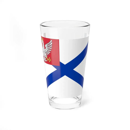 Military ensign of Vistula Flotilla of Congress Poland (Poland) Pint Glass 16oz 16oz - Go Mug Yourself