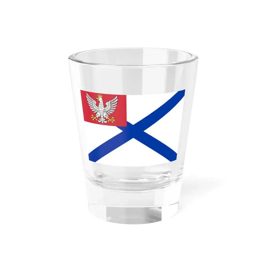 Military ensign of Vistula Flotilla of Congress Poland (Poland) Shot Glass 1.5oz 1.5oz - Go Mug Yourself