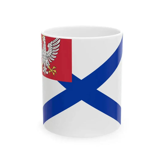 Military ensign of Vistula Flotilla of Congress Poland (Poland) White Coffee Mug 11oz - Go Mug Yourself