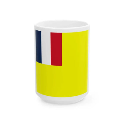 Military flag of Annam French protectorate (Belgium) White Coffee Mug 15oz - Go Mug Yourself