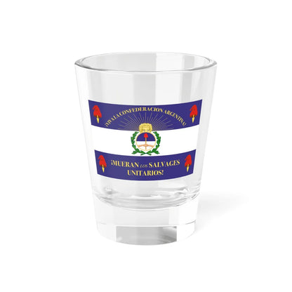 Military Flag of Argentine Confederation (Argentina) Shot Glass 1.5oz 1.5oz - Go Mug Yourself