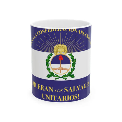 Military Flag of Argentine Confederation (Argentina) White Coffee Mug 11oz - Go Mug Yourself