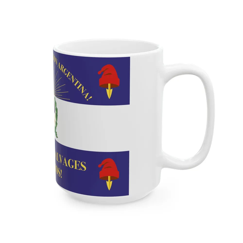 Military Flag of Argentine Confederation (Argentina) White Coffee Mug - Go Mug Yourself