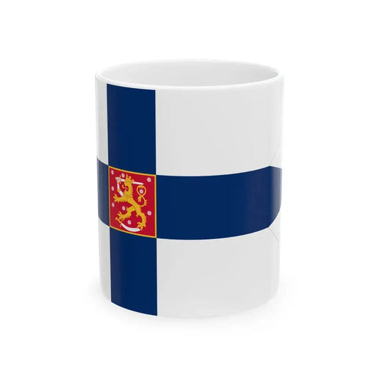 Military flag of Finland (Finland) White Coffee Mug 11oz - Go Mug Yourself