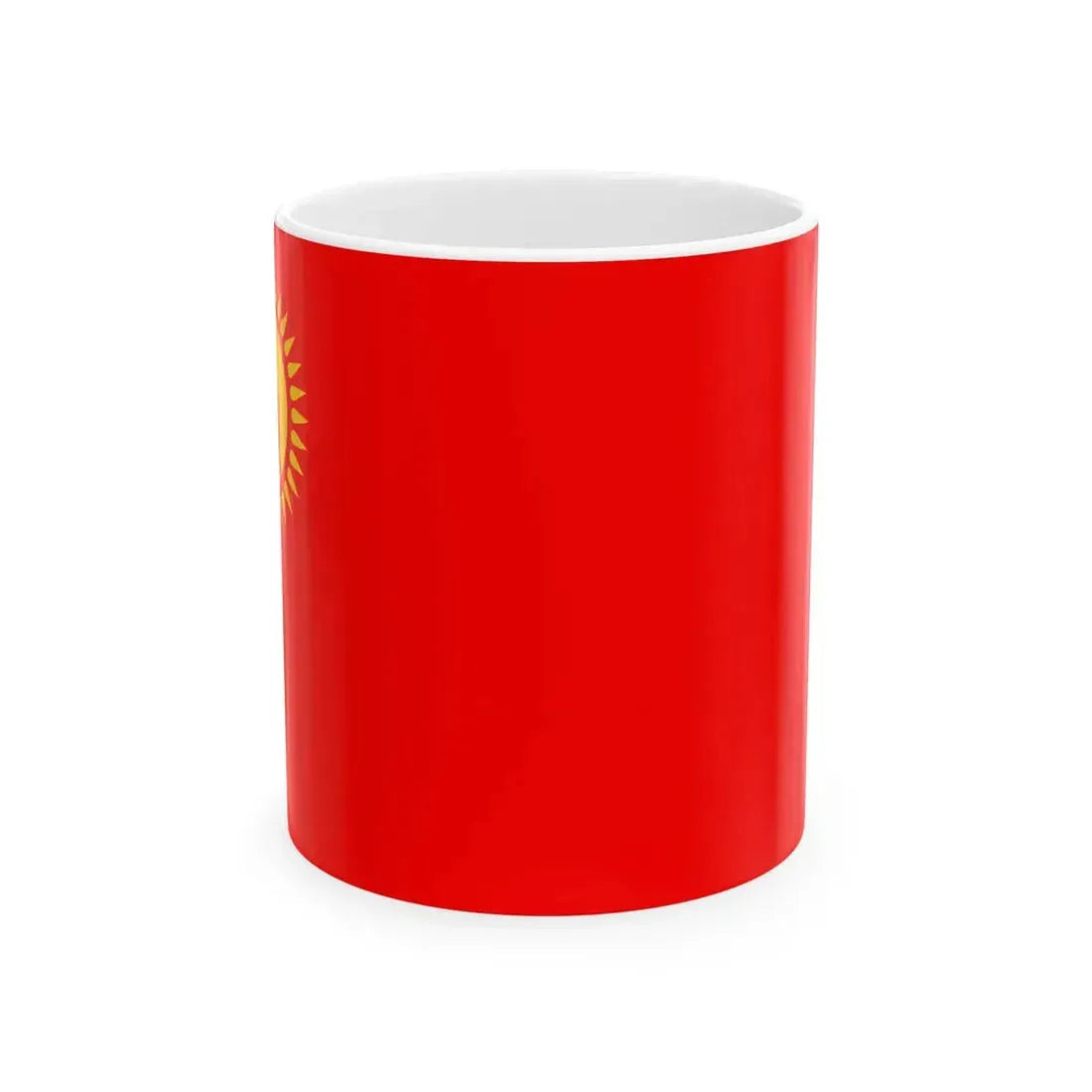 Military flag of Kazakh SSR proposal (Kazakhstan) White Coffee Mug 11oz - Go Mug Yourself