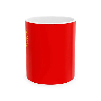 Military flag of Kazakh SSR proposal (Kazakhstan) White Coffee Mug 11oz - Go Mug Yourself